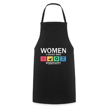 Professorin Steminist Designs für Equality Stem - Kochschürze - Schwarz - Vorne - AI Model Male 185 dark (185cm)