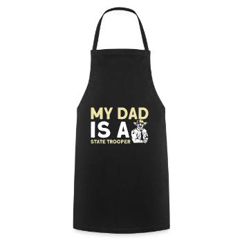 Papa Policier Du Service de Police Policier - Tablier de cuisine - noir - Devant - AI Model Male 185 dark (185cm)