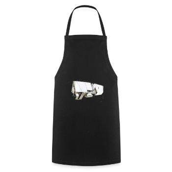 Graphic Design Sketch - Cooking Apron - black - Front - AI Model Male 185 dark (185cm)