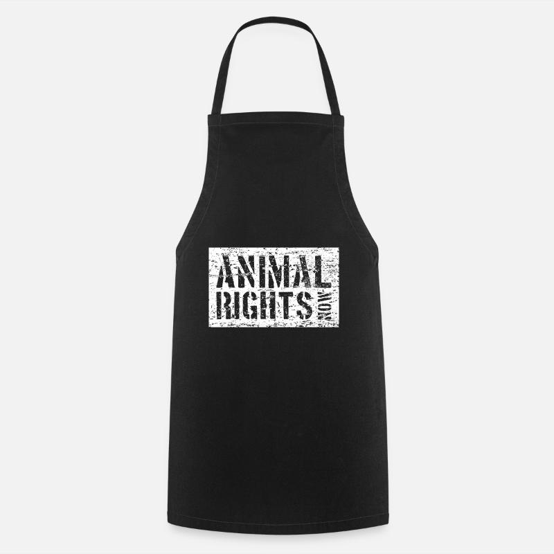 ANIMAL RIGHTS NOW VEGAN - Kochschürze - Schwarz