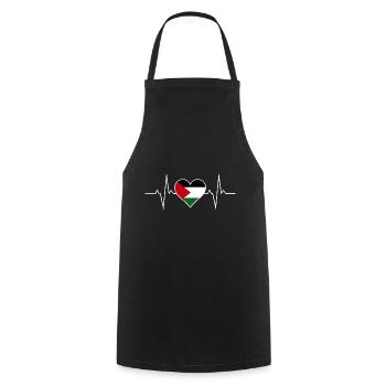 Palestine Heartbeats - Tablier de cuisine - noir - Devant - AI Model Male 185 dark (185cm)