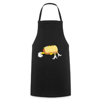 Sandwich Bodybuilding Fitness Gym Gift - Cooking Apron - black - Front - AI Model Male 185 dark (185cm)