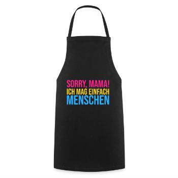 Pansexuell Regenbogenflagge - Kochschürze - Schwarz - Vorne - AI Model Male 185 dark (185cm)