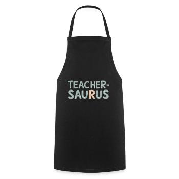 Teacher-saurus 9 - Kochschürze - Schwarz - Vorne - AI Model Male 185 dark (185cm)