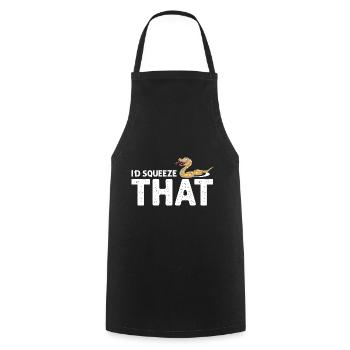 King python design for snake lovers - Cooking Apron - black - Front - AI Model Male 185 dark (185cm)