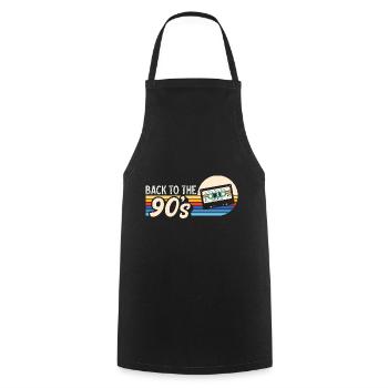 90s 90s Retro Gift - Cooking Apron - black - Front - AI Model Male 185 dark (185cm)