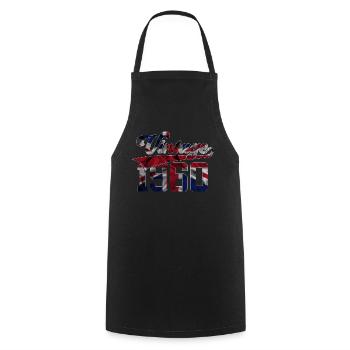 66E ANNIVERSAIRE VINTAGE AU ROYAUME-UNI DES ANNÉES 1960 - Tablier de cuisine - noir - Devant - AI Model Male 185 dark (185cm)