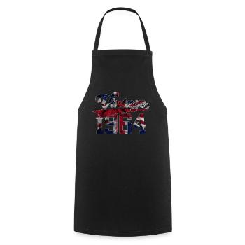 VINTAGE 1964 UK 62ND BIRTHDAY - Cooking Apron - black - Front - AI Model Male 185 dark (185cm)