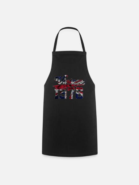 VINTAGE 1976 UK 50TH BIRTHDAY - Cooking Apron - black