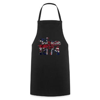 MILLÉSIME 1974 52E ANNIVERSAIRE BRITANNIQUE - Tablier de cuisine - noir - Devant - AI Model Male 185 dark (185cm)