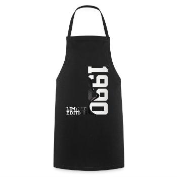 LIMITED EDITION 1990 36TH BIRTHDAY - Cooking Apron - black - Front - AI Model Male 185 dark (185cm)