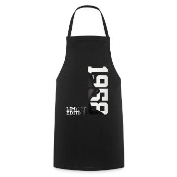 LIMITED EDITION 1958 68TH BIRTHDAY - Cooking Apron - black - Front - AI Model Male 185 dark (185cm)