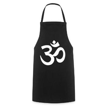 Om Zeichen / Yoga Symbol - Kochschürze - Schwarz - Vorne - AI Model Male 185 dark (185cm)