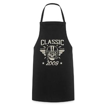Cadeau D’anniversaire Classique Vintage Né en 2009 - Tablier de cuisine - noir - Devant - AI Model Male 185 dark (185cm)