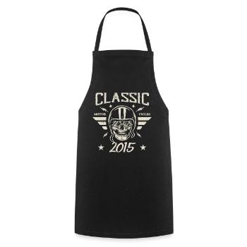 Cadeau D’anniversaire Classique Vintage Né en 2015 - Tablier de cuisine - noir - Devant - AI Model Male 185 dark (185cm)