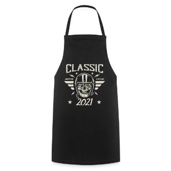Klassisches Vintage-Geburtstagsgeschenk aus dem Jahr 2021 - Kochschürze - Schwarz - Vorne - AI Model Male 185 dark (185cm)