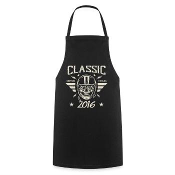 Cadeau D’anniversaire Classique Vintage Né en 2016 - Tablier de cuisine - noir - Devant - AI Model Male 185 dark (185cm)
