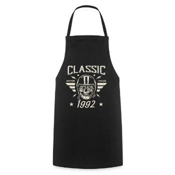 Cadeau D’anniversaire Classique Vintage Né en 1992 - Tablier de cuisine - noir - Devant - AI Model Male 185 dark (185cm)