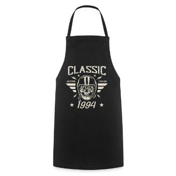 Klassisches Vintage-Geburtstagsgeschenk aus dem Jahr 1994 - Kochschürze - Schwarz - Vorne - AI Model Male 185 dark (185cm)