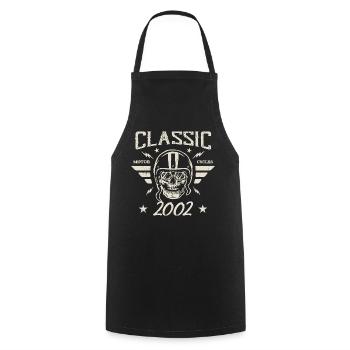 Cadeau D’anniversaire Classique Vintage Né en 2002 - Tablier de cuisine - noir - Devant - AI Model Male 185 dark (185cm)