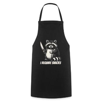 Hungry Raccoon Meme – I Need Snacks - Cooking Apron - black - Front - AI Model Male 185 dark (185cm)