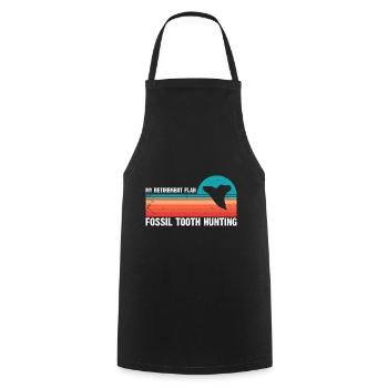 Paleontologist Designs Fossil Hunter Student - Cooking Apron - black - Front - AI Model Male 185 dark (185cm)