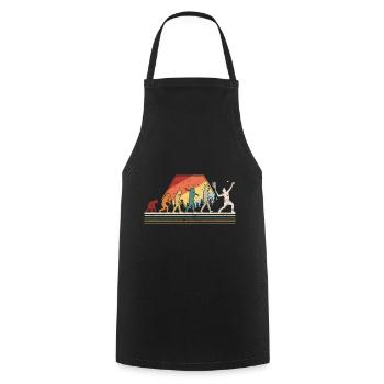 Funny Tennis Evolution Funny Retro Style for Tenni - Cooking Apron - black - Front - AI Model Male 185 dark (185cm)