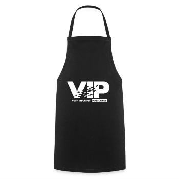 VIP very important fishmonger gift funny humor - Cooking Apron - black - Front - AI Model Male 185 dark (185cm)