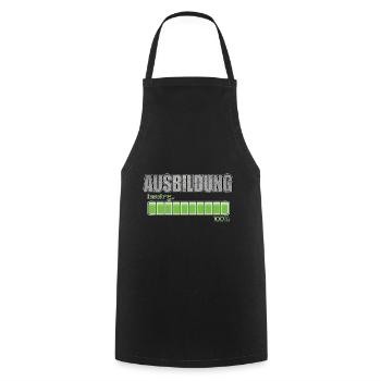 Ausbildung loading 100% Ausbildung abgeschlossen - Kochschürze - Schwarz - Vorne - AI Model Male 185 dark (185cm)
