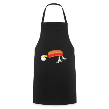 Hot Dog Bodybuilding Fitness Gym Gift - Cooking Apron - black - Front - AI Model Male 185 dark (185cm)