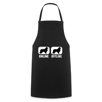 Online Offline Collie Collie Owner Collie Owner - Cooking Apron - black - Front - AI Model Male 185 dark (185cm)