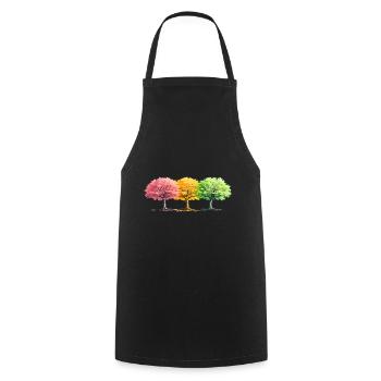 Bäume Bunt fantasie Wald - Kochschürze - Schwarz - Vorne - AI Model Male 185 dark (185cm)