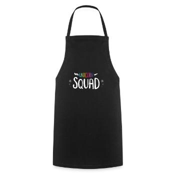 Équipe de Licorne - Tablier de cuisine - noir - Devant - AI Model Male 185 dark (185cm)