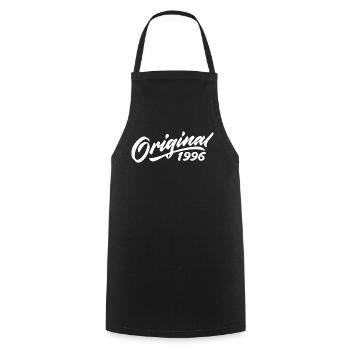 Original 1996 Birthday Gift 1996 - Cooking Apron - black - Front - AI Model Male 185 dark (185cm)