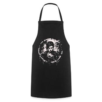 Hexe Halloween Fantasie Magie Gaming Steampunk Emo - Kochschürze - Schwarz - Vorne - AI Model Male 185 dark (185cm)