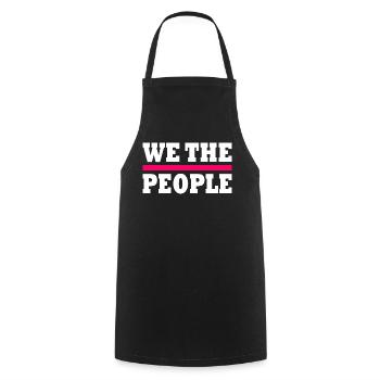 we the people - Kochschürze - Schwarz - Vorne - AI Model Male 185 dark (185cm)