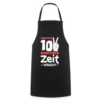 Jetzt bin ich schon 10 Jahre 10. Geburtstag Zeit - Kochschürze - Schwarz - Vorne - AI Model Male 185 dark (185cm)