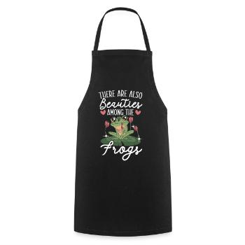 There are also beauties among the frogs Froggy - Cooking Apron - black - Front - AI Model Male 185 dark (185cm)