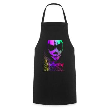 Scary Halloween – Rainbow - Cooking Apron - black - Front - AI Model Male 185 dark (185cm)