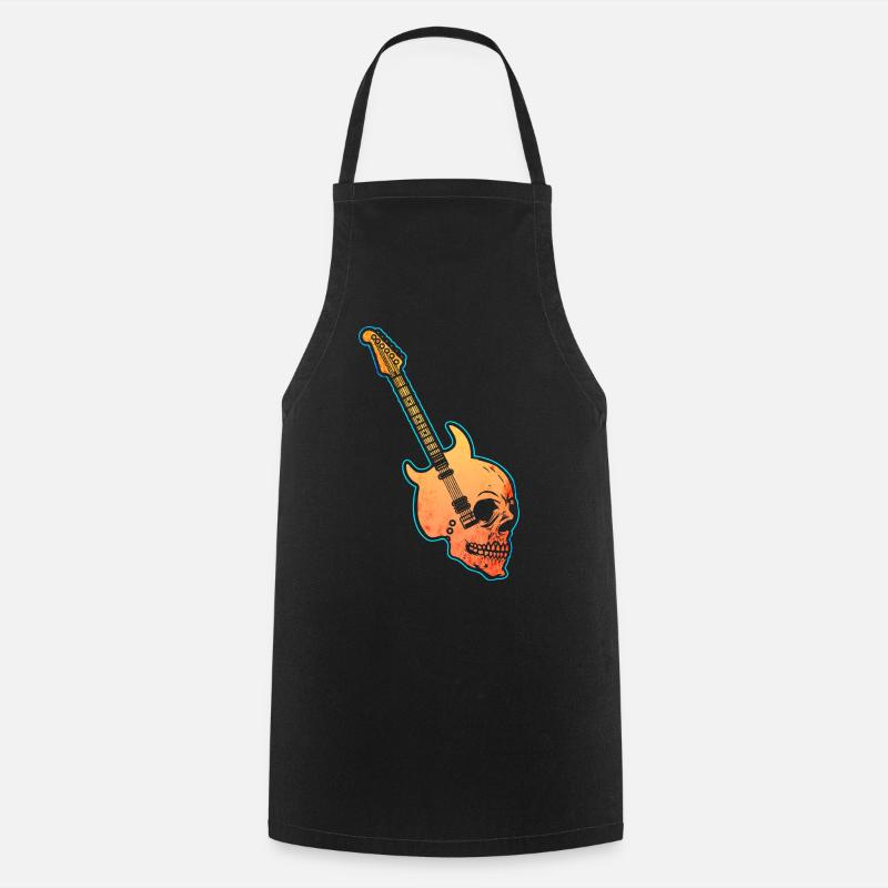 Guitare rock and roll - Tablier de cuisine - noir