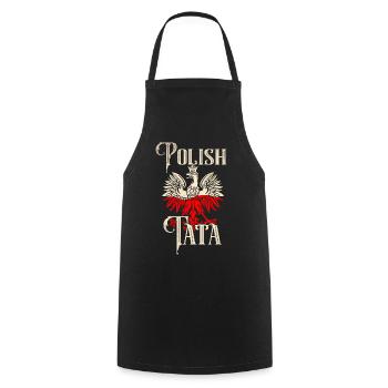 Poland mother Polish flag - Cooking Apron - black - Front - AI Model Male 185 dark (185cm)