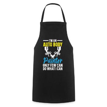 Easily distracted by spray paint car body - Cooking Apron - black - Front - AI Model Male 185 dark (185cm)