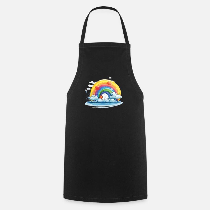 Regenbogen Pride - Kochschürze - Schwarz