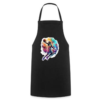 Basketball player - Cooking Apron - black - Front - AI Model Male 185 dark (185cm)