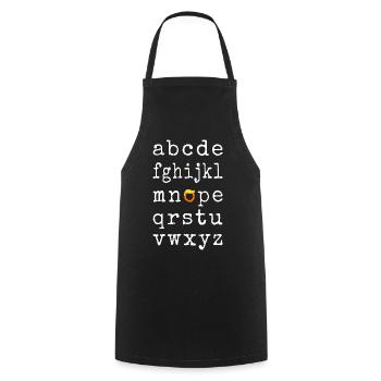 Anti- Alphabet - Nope V - Cooking Apron - black - Front - AI Model Male 185 dark (185cm)