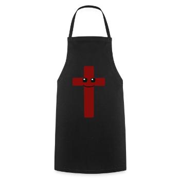 Kreuz Kreuze Jesus Gott Religion Kirche Papst - Kochschürze - Schwarz - Vorne - AI Model Male 185 dark (185cm)