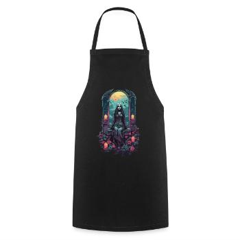 Occult Gothic Witch Magical Gloomy Halloween - Cooking Apron - black - Front - AI Model Male 185 dark (185cm)