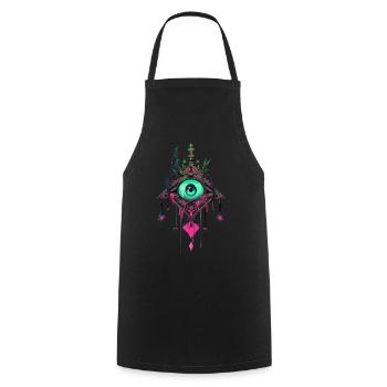 Dreamcatcher #4 - Cooking Apron - black - Front - AI Model Male 185 dark (185cm)