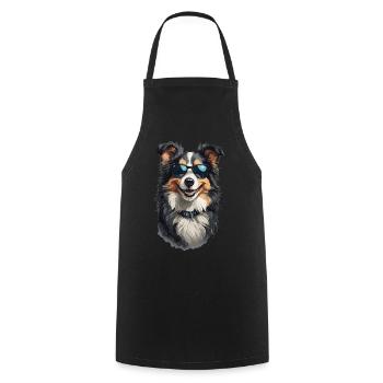 Border Collie Best Friend Stylish Dogs - Cooking Apron - black - Front - AI Model Male 185 dark (185cm)