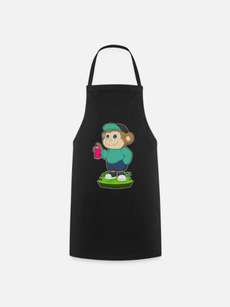 Bombe spray à vaporisateur pour singes - Tablier de cuisine - noir